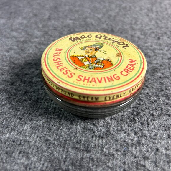 ADVERTISING COLLECTIBLE MACGREGOR SHAVING CREAM TIN VERY UNUSUAL RARE - Picture 5 of 9